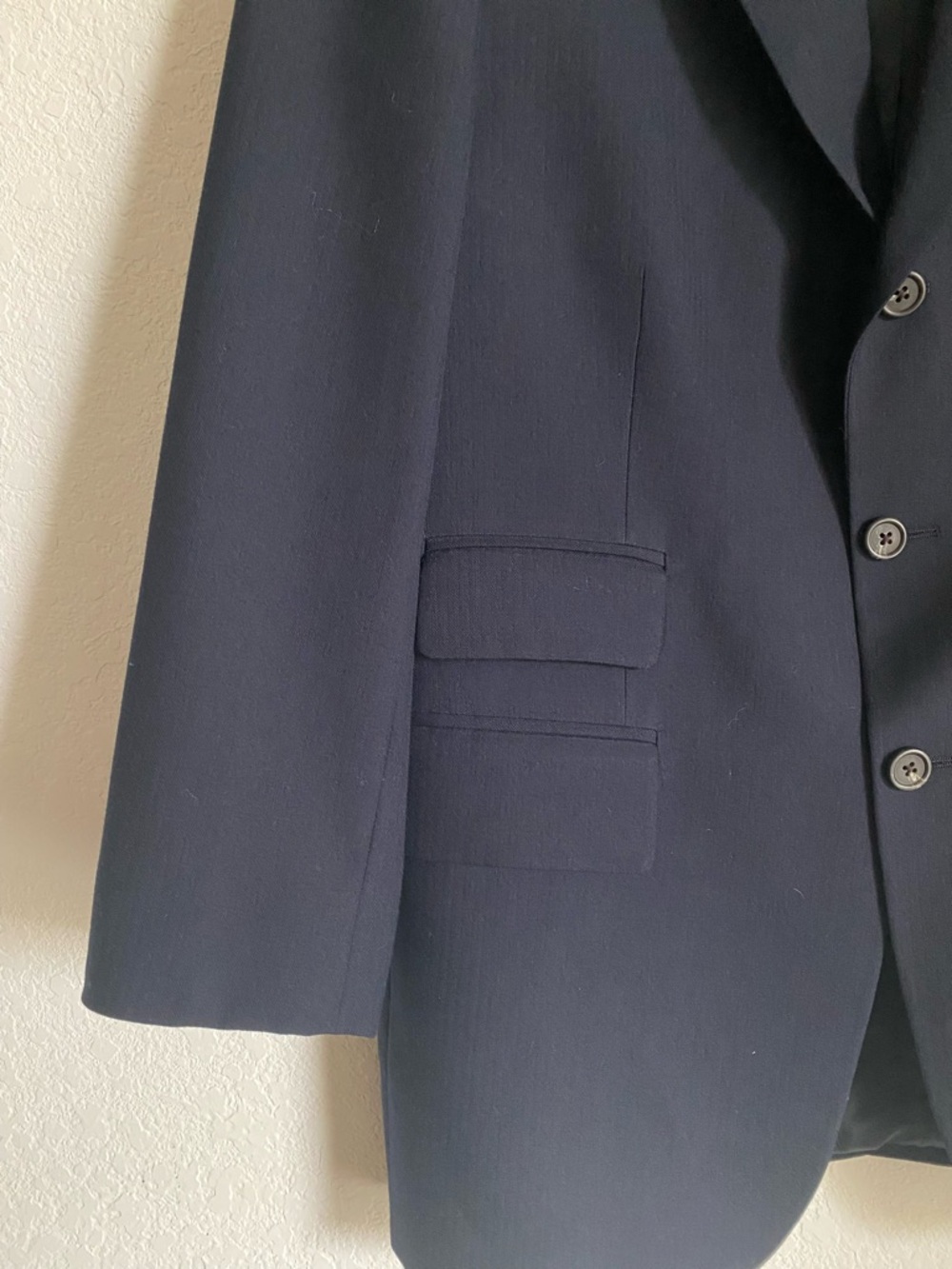 Ralph Ralph Lauren Pure New Wool Classic Navy Single Breasted Office Blazer 40R - Picture 11 of 16